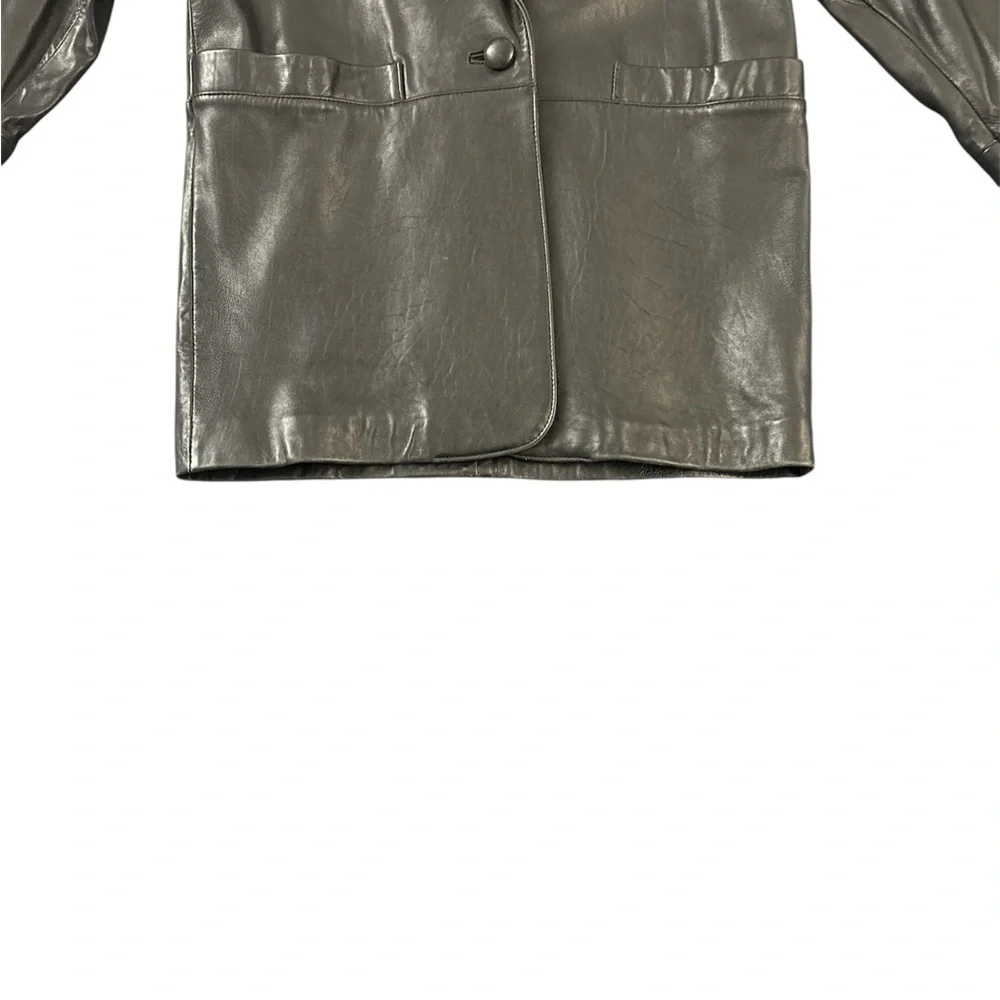 VTG 80s Leather Blazer by Tibor - Picture 3 of 10